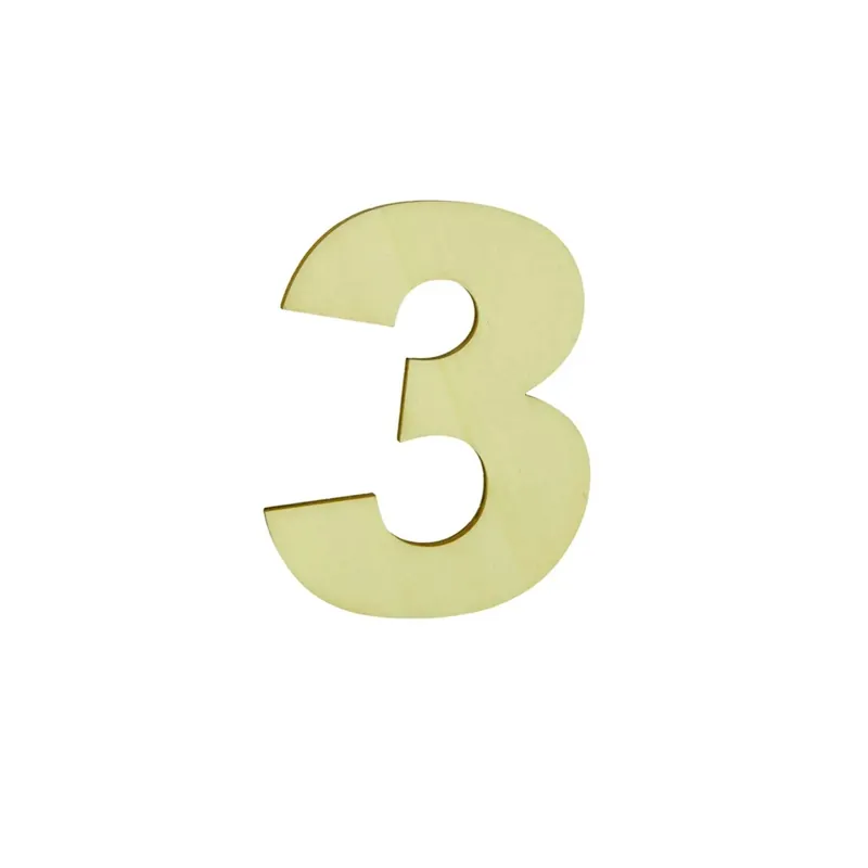 Lage Kosten Numero 3 decorativo in legno 12 cm