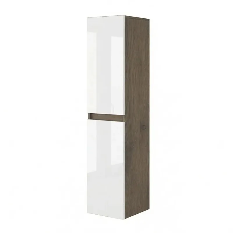 Nu Kopen Colonna bagno 2 ante reversibile sospesa L31,4xP33xH130cm noce