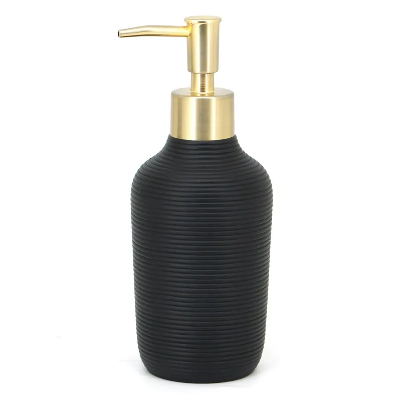 Dispenser sapone Ebony in poliresina nero Fabrieksprijs
