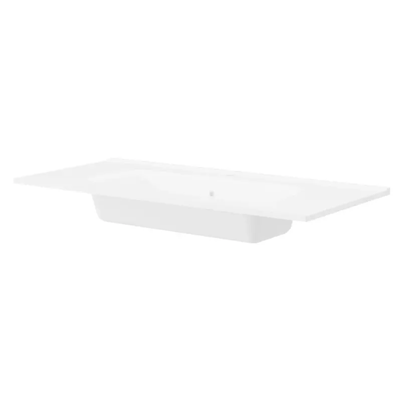 Lavabo in ceramica rettangolare L 101,5 cm Direct Beschikbaar