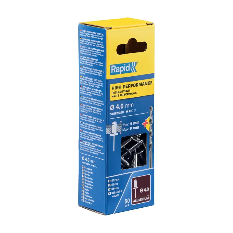 Rivetti Rapid Alte Prestazioni Ø4.0 x 12 mm Conf. da 50 pz e Punta Trapano incl Alleen Vandaag