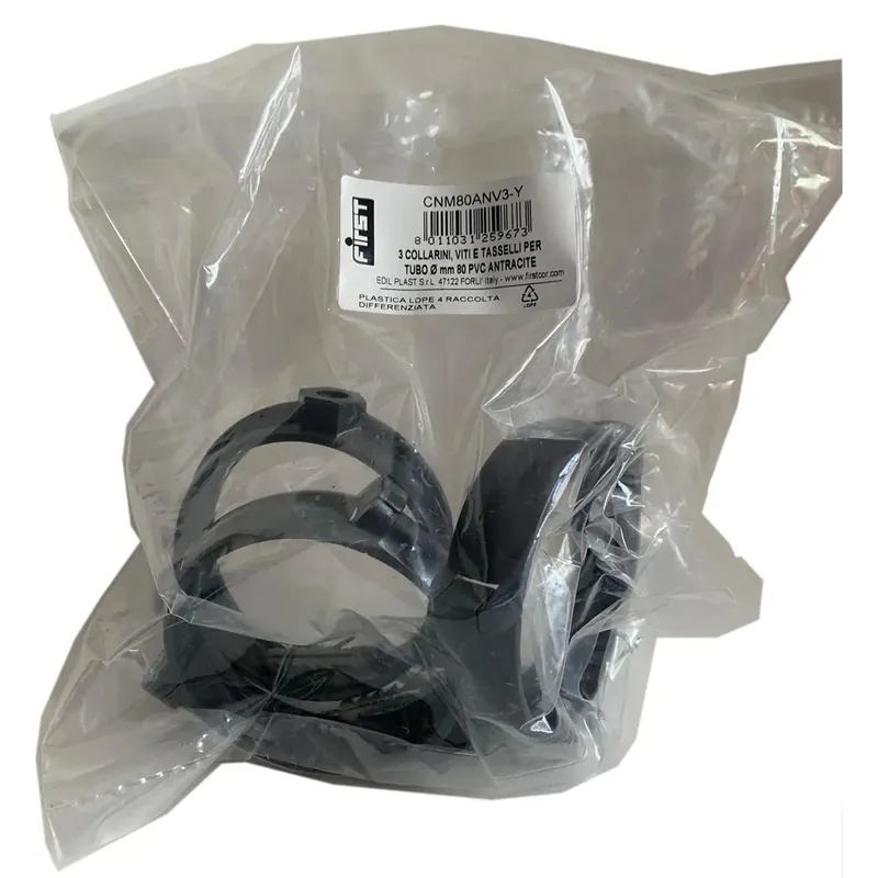 Nieuw Collarini per tubo pluviale in PVC First Plast Ø 80 mm 3 pz