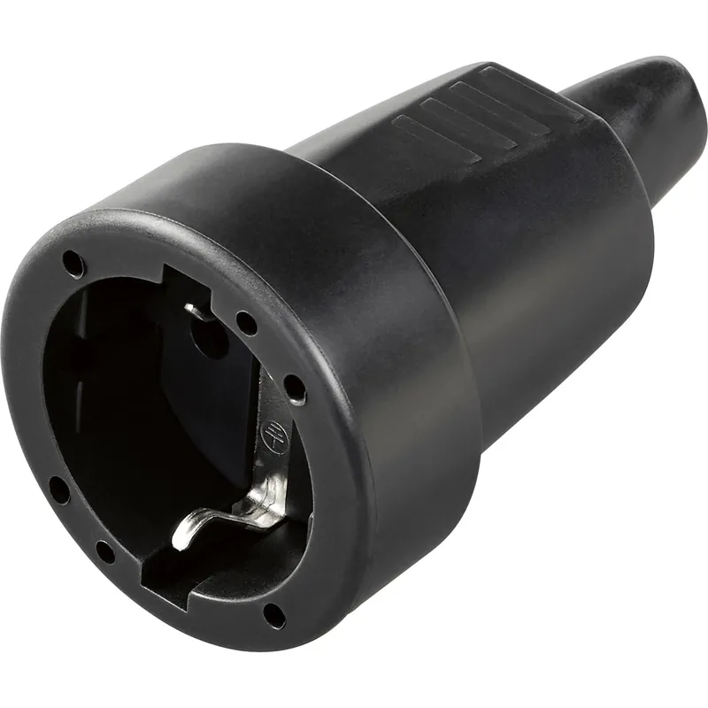 Raccordo con contatto di protezione in PVC Nero Nieuw