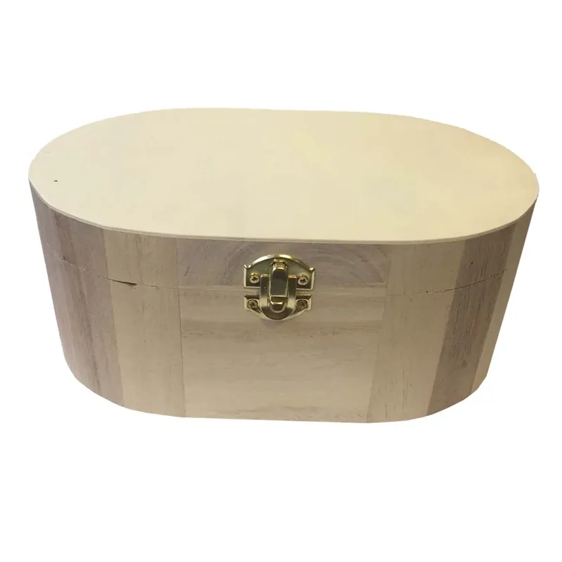 Scatola in legno ovale con gancio grande 23x15x10 cm Bestel Nu