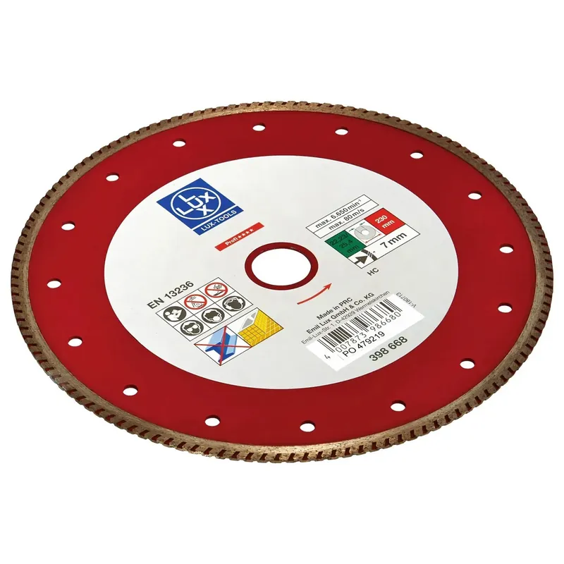 Disco da taglio diamantato LUX-TOOLS a bordo pieno Ø 230 mm Laatste Versie
