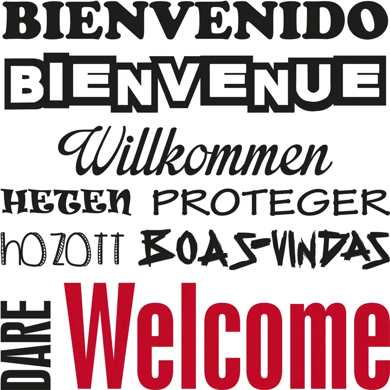 Op = Op Frasi adesive per parete Benvenuto