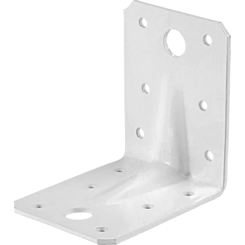 Staffa angolare con nervatura verniciato a polvere 70x70x55 mm bianco Alleen Vandaag
