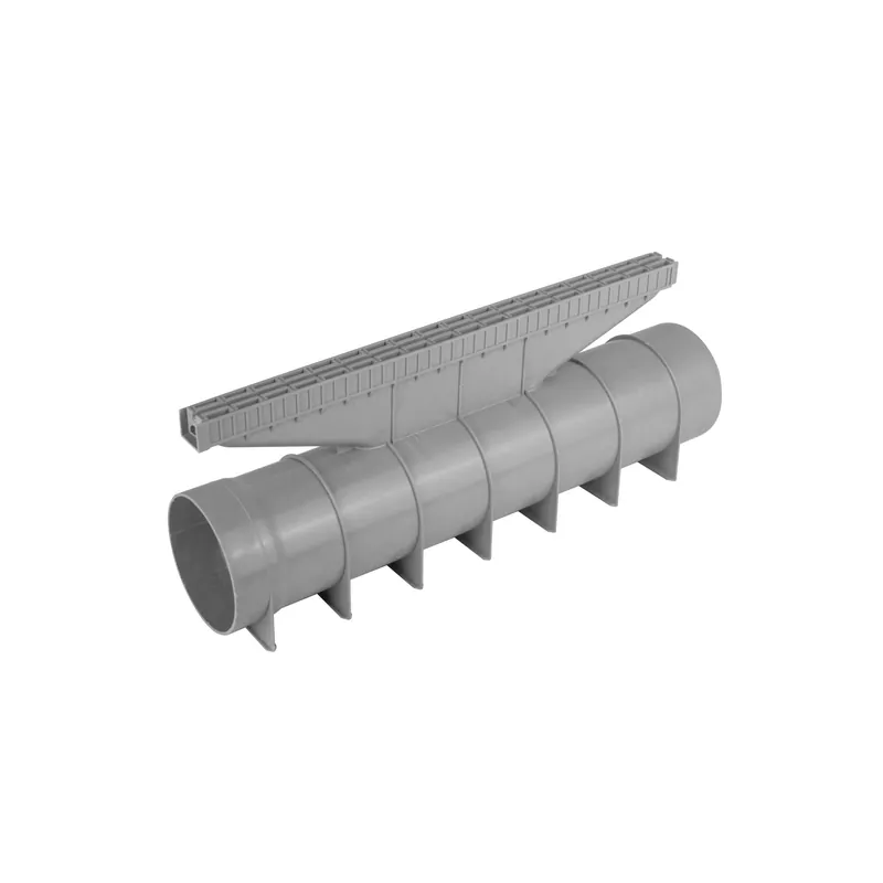 Populair Griglia per scolo acqua piovana con tubo di scarico 50 x 19,5 x 110 cm