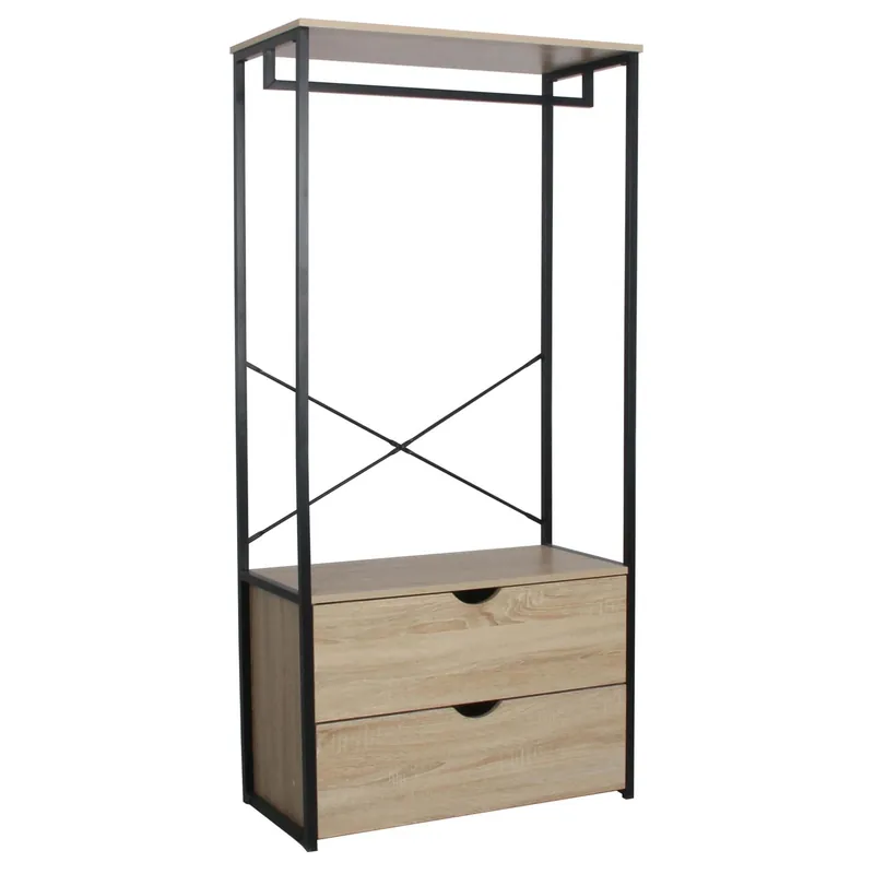Gratis Retour Appendiabiti Hamilton con 2 cassetti 80x40x166,8 cm