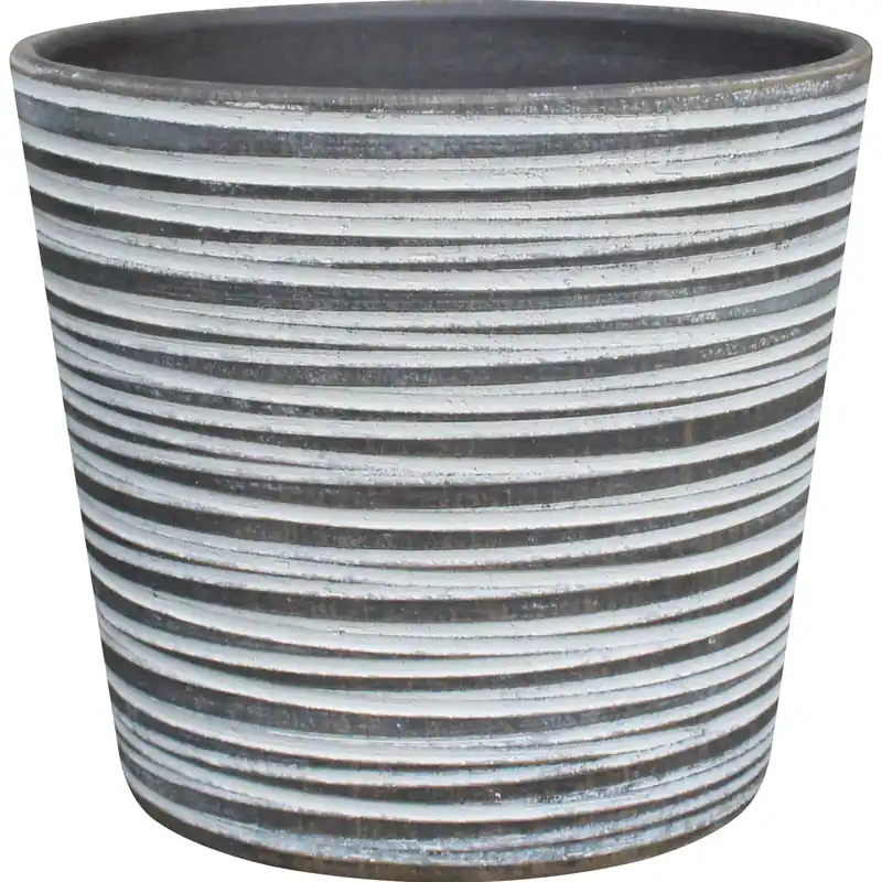 Vaso da fiori in ceramica antracite Ø 19,5 cm x 18 cm Merkproduct