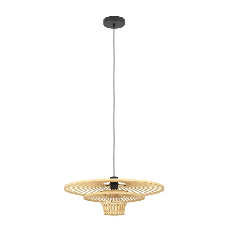Sospensione Lydney Ø 57 x 110 cm nero-marrone Aanbieding