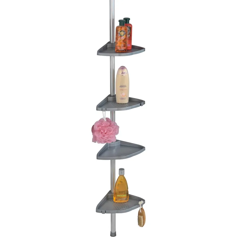 Dagaanbieding Portaoggetti telescopico doccia Wenko Compact Alluminio argento 0,78-2,75 m