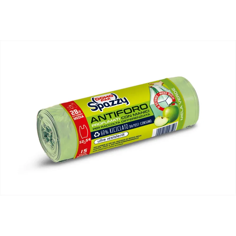 Sacchi spazzatura antiforo Domopak Spazzy 28 l verde 15 pz Betaalbaar