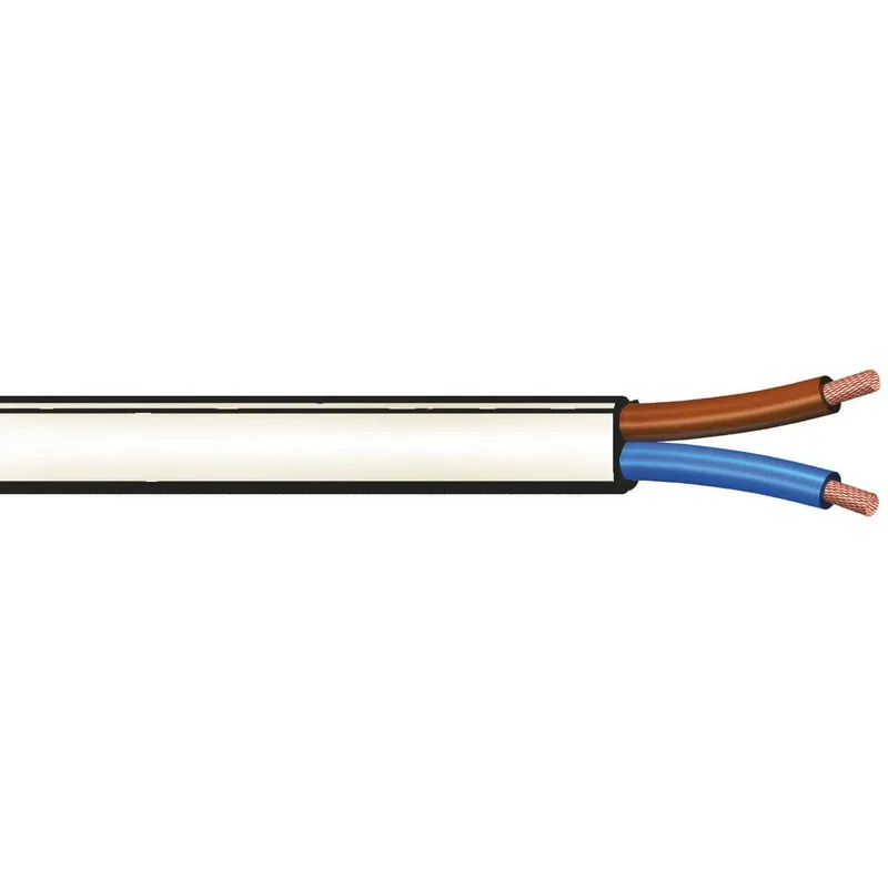 Cavo H03VVH2-F 2x0,75 mm² 10 m bianco Actieprijs