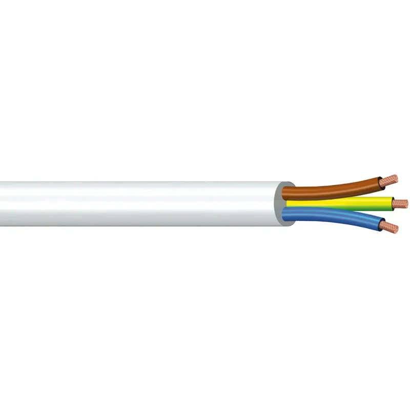 Cavo H05VV-F 3x1 mm² 25 m bianco Flitsaanbieding