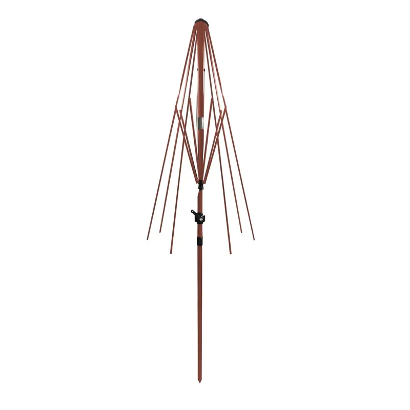 Weekendaanbieding Palo per ombrellone in acciaio diametro 38 mm 3x3 m effetto legno