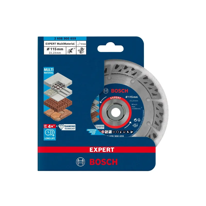 Tijdelijk Beschikbaar Disco da taglio diamantato Bosch Expert Multi Material Ø 115x22,23 mm