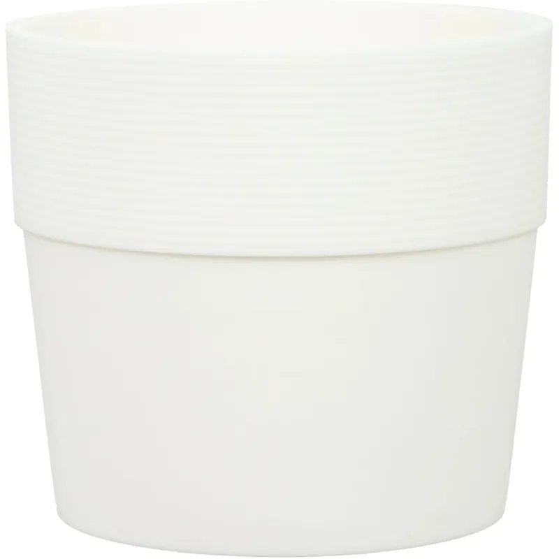 Bestel Nu Coprivaso in plastica Groove Ø 17 cm bianco