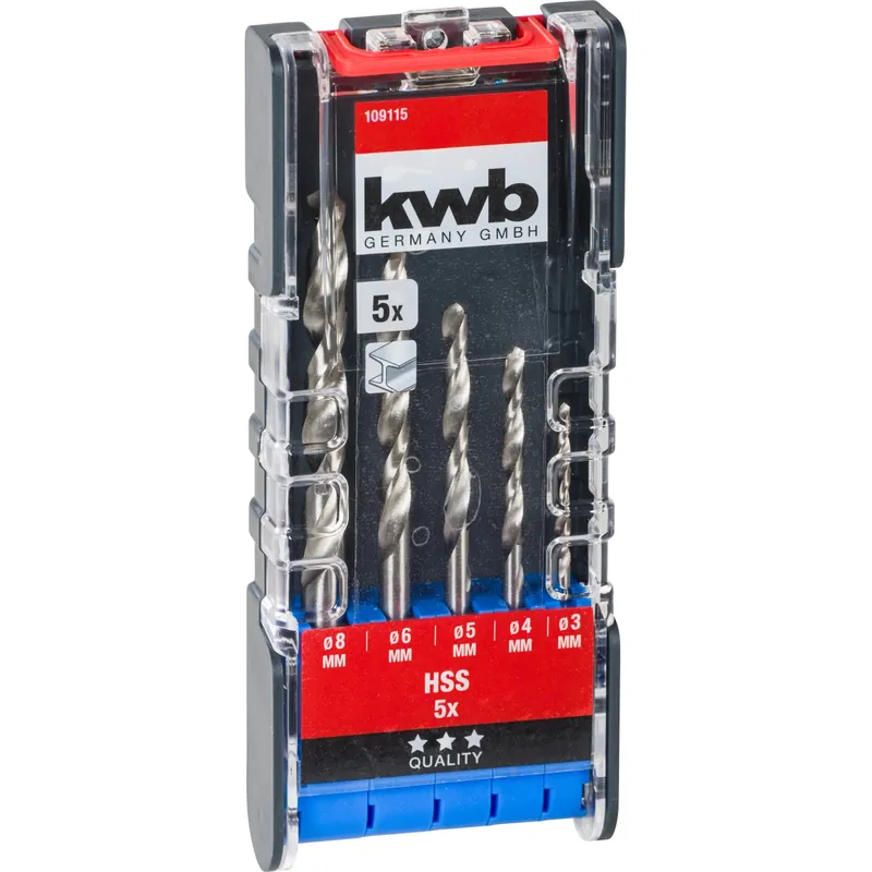 Koopje Set di cassette di punte KWB per legno pietra e metallo 3 pz