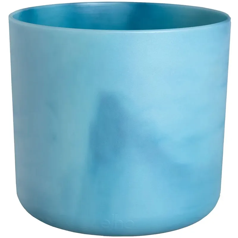 Coprivaso in plastica riciclata Elho Ocean Collection Ø 18 x H 17 cm blu Op = Op