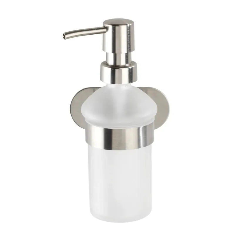 Dispenser sapone Wenko Turbo-Loc Orea adesivo in acciaio inoxopaco 200 ml Merkproduct