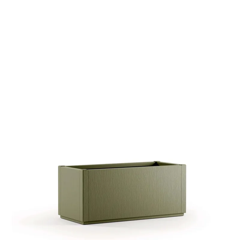 Fioriera da esterno Ethica in plastica verde oliva 35x80x36 cm Gereduceerde Prijs