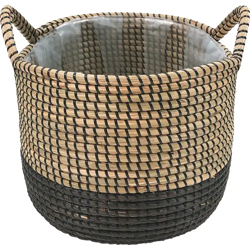 Laatste Kans Cesto Seagrass Ø 30x28 cm nero/naturale