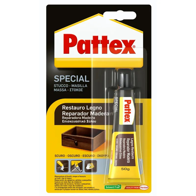 Stucco per restauro legno Pattex marrone scuro 50 g Lage Kosten