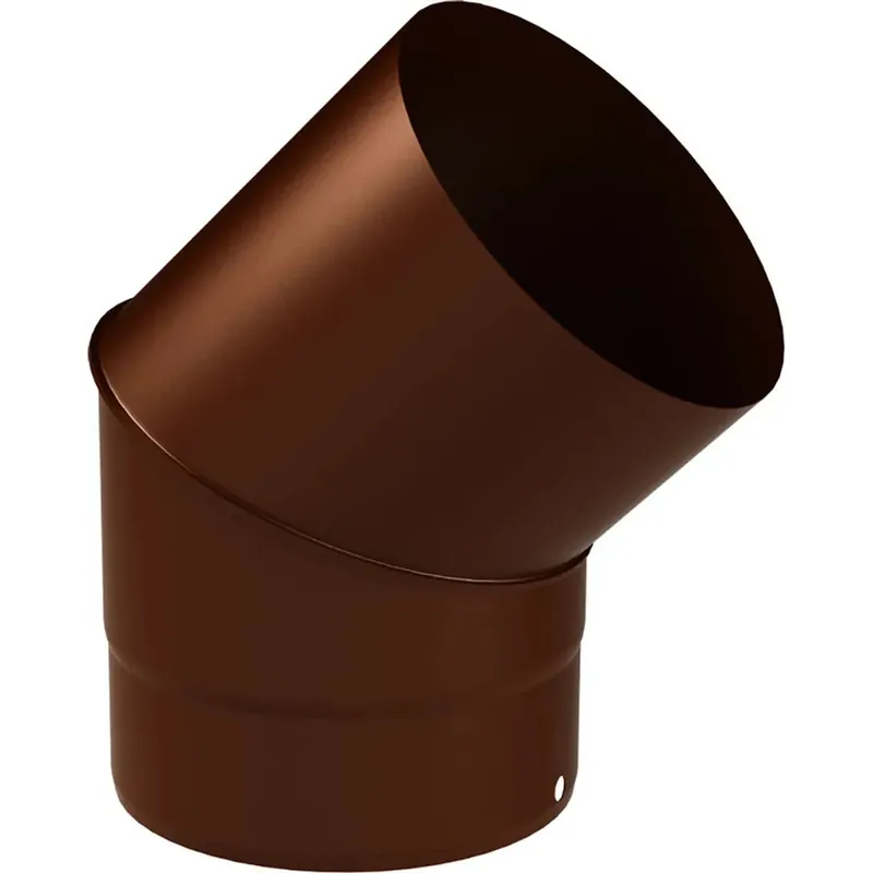 Snelle Levering Curva 45° in acciaio vetrificato porcellanato nero Ø 150