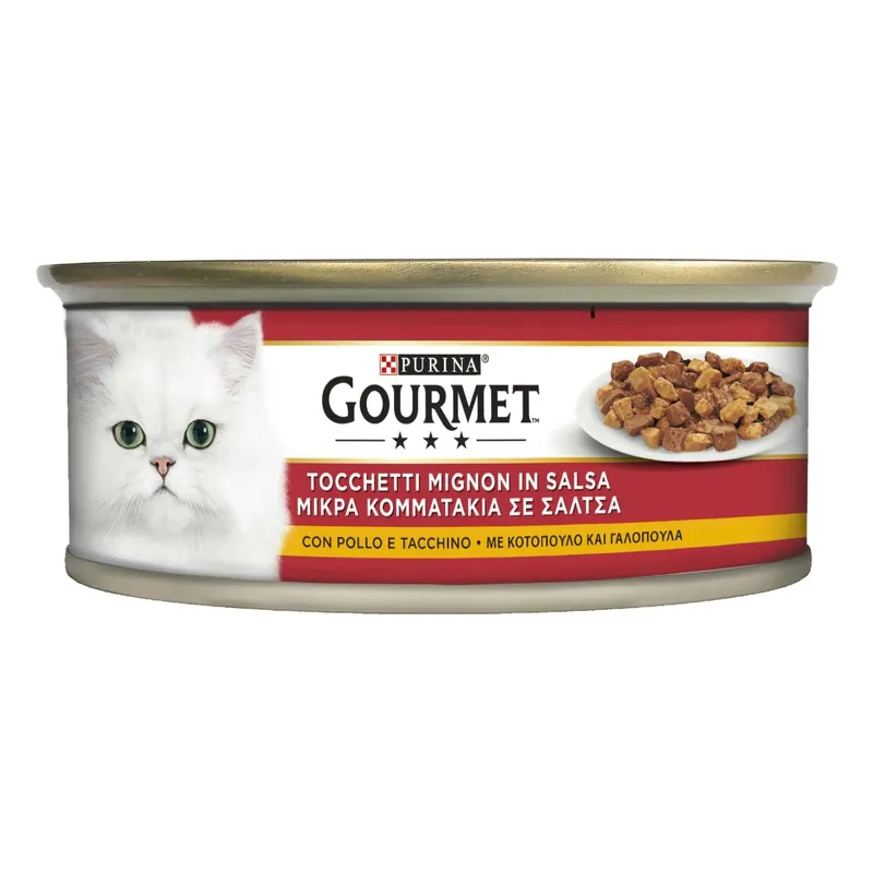 Cibo umido per gatti Purina Gourmet con pollo e tacchino 195 g Betrouwbaar