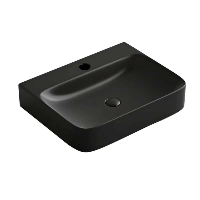 Dagaanbieding Lavabo d`appoggio Nordic nero opaco 600x470x135 mm