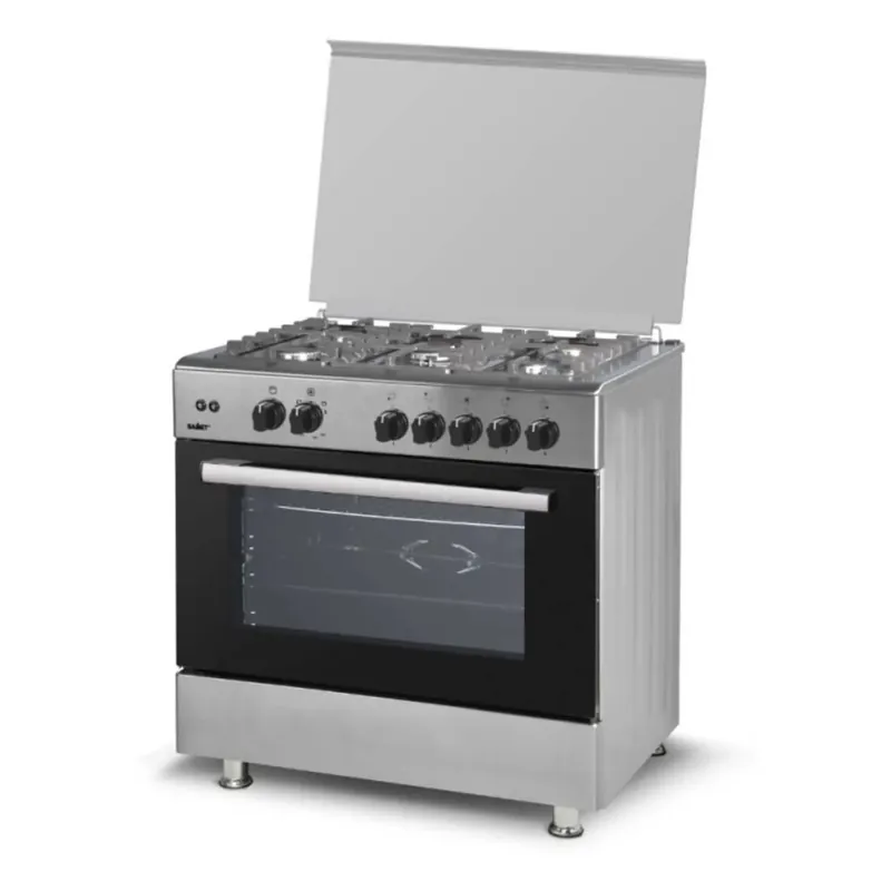 Cucina a gas con forno elettrico Poseidon 5 bruciatori 85x90 cm inox Gecertificeerd