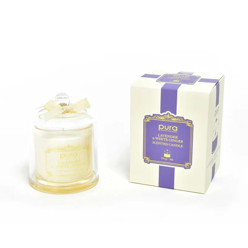 Candela profumata in vetro vanilla e fig giallo 150 g Betrouwbaar