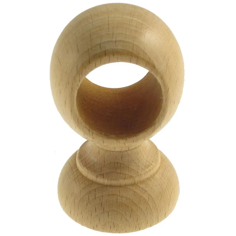 Supporto bastone tenda chiuso Ø 3,5 x L 10 cm naturale Gereduceerde Prijs