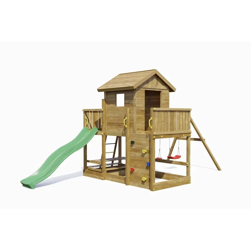 Gioco da giardino Mars con scivolo e altalene 558 x 301 x H275 cm Koop Vandaag