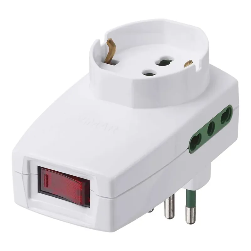 Flitsaanbieding Adattatore multiplo Vimar SICURY 250 V~ sfalsato verticale 2P+T 10 A