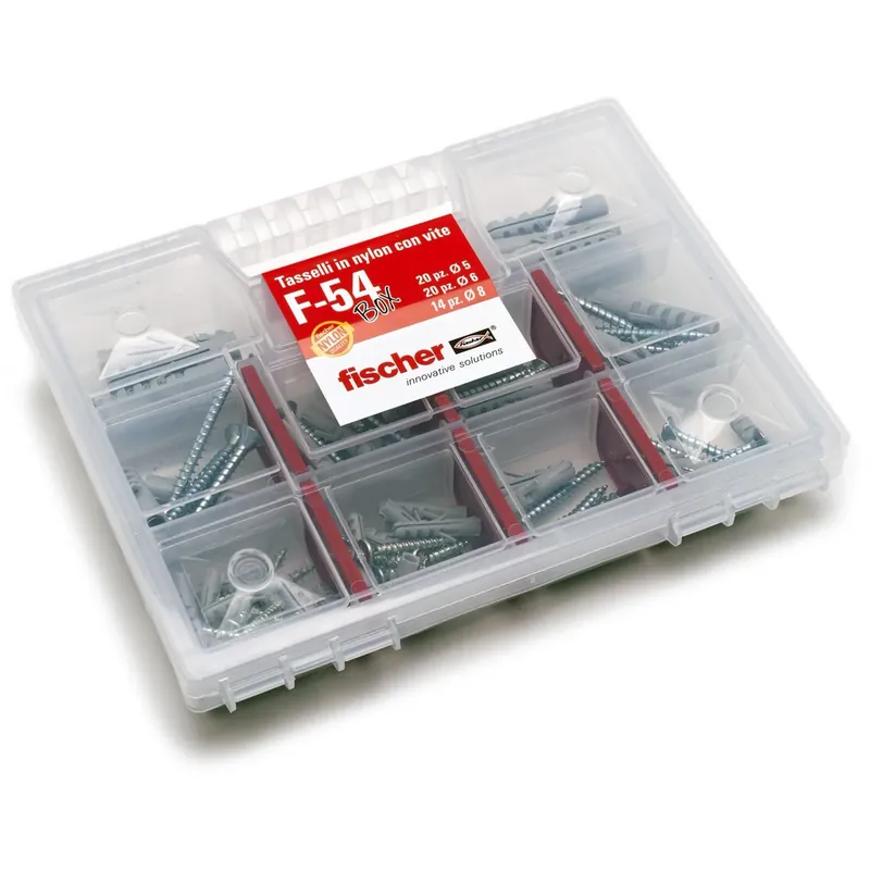 Tassello universale Fischer F-54 kit con vite 54 pz Superprijs