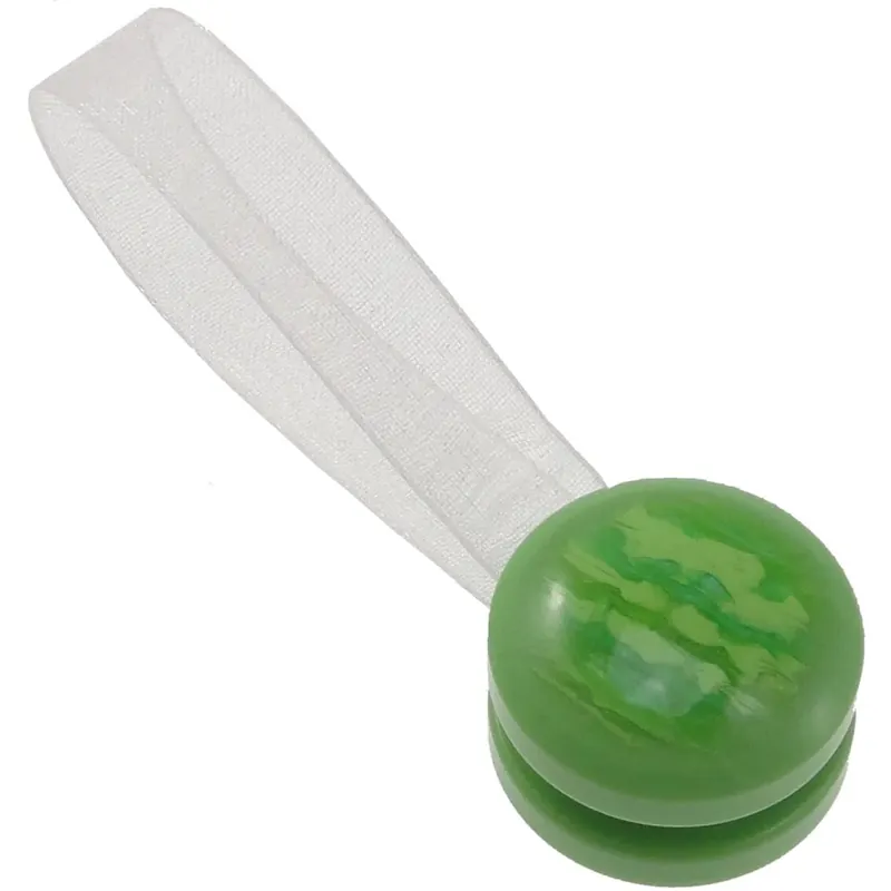 Fermatende calamita Mini Clip Striata in plastica verde acido 2 pz Bestseller