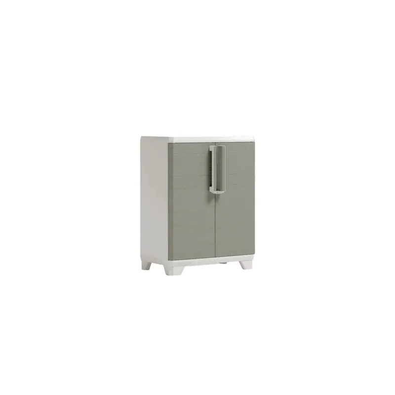Speciale Aanbieding Armadio da esterno basso Linear Wood in plastica 1 ripiano P 15 kg 90x68x39 cm