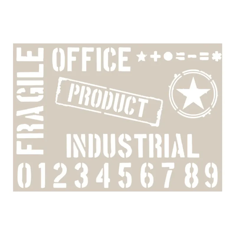 Stencil Fleur Industrial 21 x 29,7 cm Dagaanbieding