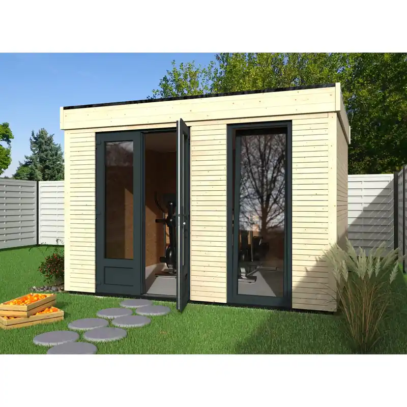 Beperkte Voorraad Casetta da giardino in legno semi-abitabile H250xL365xP299 cm 8,71 m²