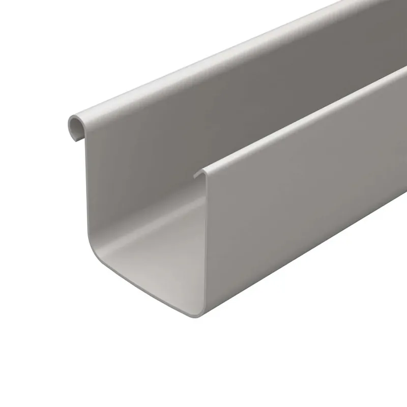 Canale di gronda estetico in PVC First Plast GRQGN 100x110 mm x 4 m grigio Tijdelijk Beschikbaar