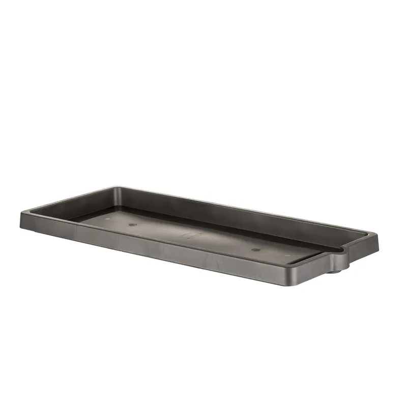 Sottovaso in plastica effetto legno antracite 94x36x5,5 cm Laatste Kans