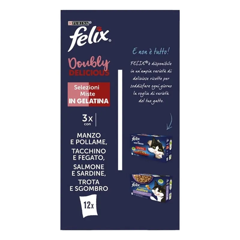 Betrouwbaar Cibo umido per gatti FELIX® Doubly Delicious™ mix