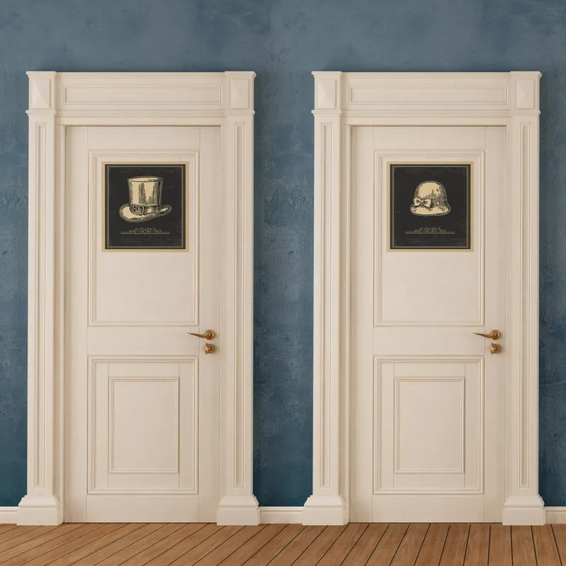 Uitverkoop Decorazione adesiva Wall&Window Ladies & Gents cappello