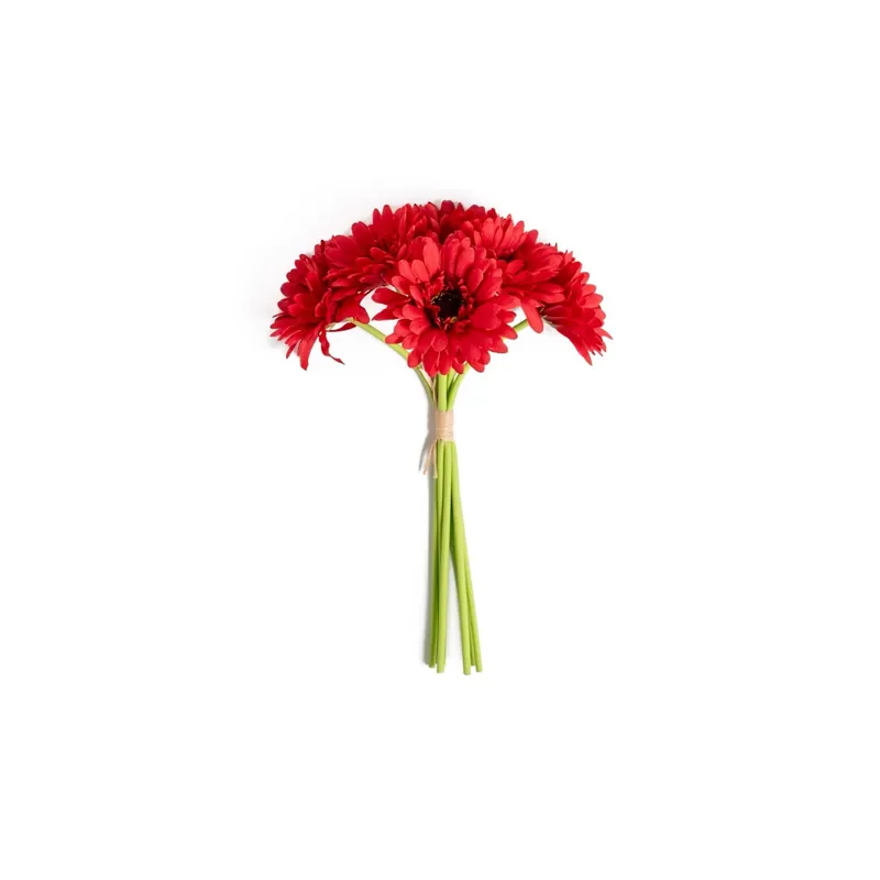 Betrouwbaar Gerbere finte in poliestere e plastica rosse 6pz