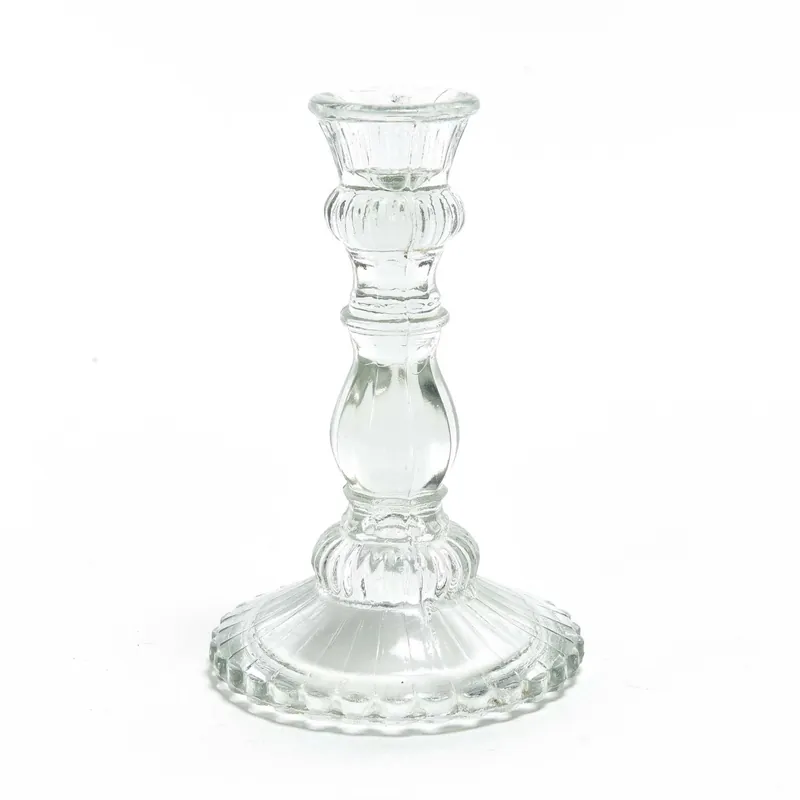 Exclusieve Aanbieding Portacandela in vetro Ø11xH17 cm assortito