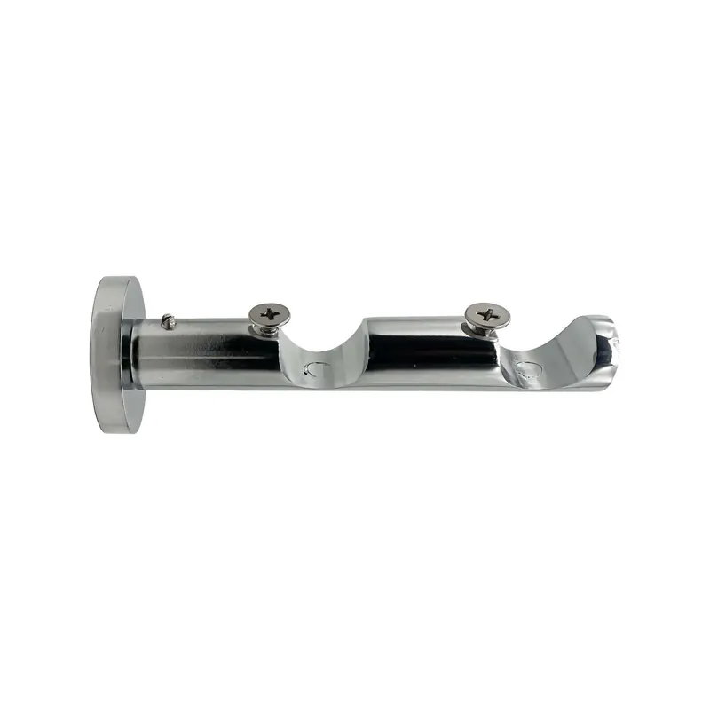 Nieuw Supporto bastone tenda monoblocco in metallo 19.5-30 cm Ø 25 mm brushed