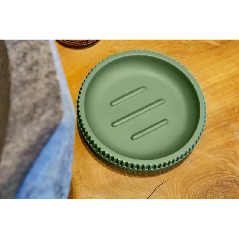 Portaspazzolini in cemento e resine Concrete verde Goedkoop