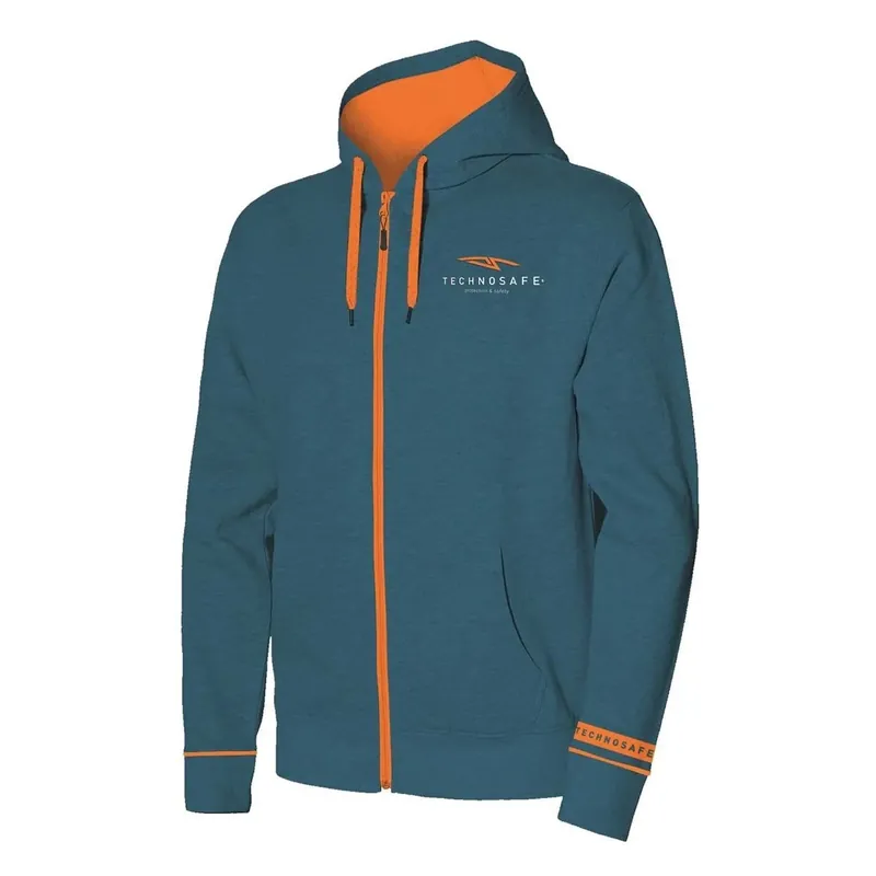 Felpa con cappuccio Hoodini Petroleum/Arancio tg L Dagaanbieding